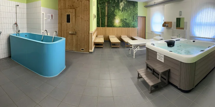 Na 2 hod. si užijete finskou saunu a vířivku.