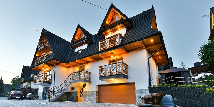 Apartmány najdete v městečku Male Ciche na úpatí Tater.