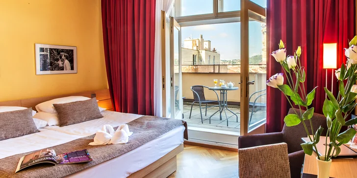4* romantický pobyt v centru Prahy: snídaně, degustační menu nebo privátní wellness