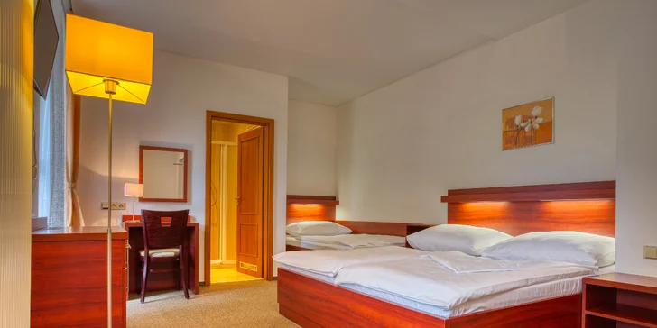 4* prostorné pokoje jsou v moderní části situované převážně na slunnou jižní stranu.