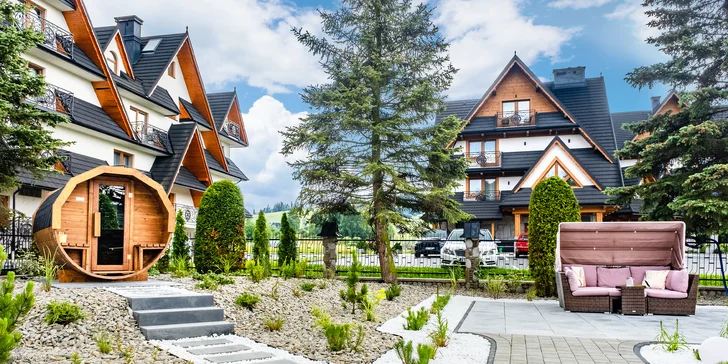 Lesné apartmány v čarovnom horskom prostredí kúsok od aquaparku Terma Bania: wellness, zľavy a raňajky v cene