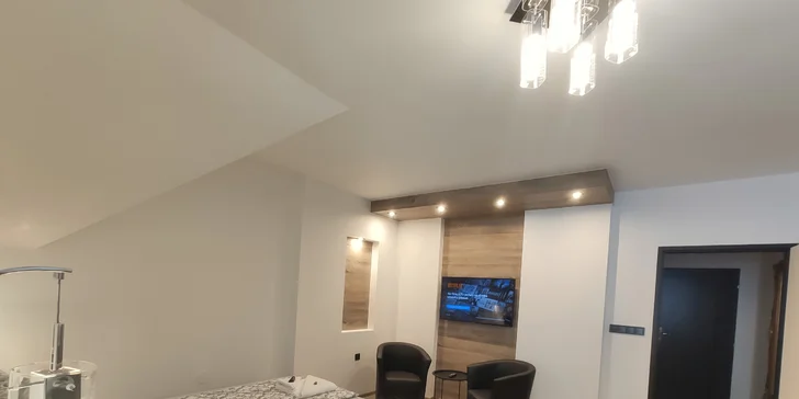 Apartmány s vířivkou jsou elegantně vybavené a jsou ideální pro páry.
