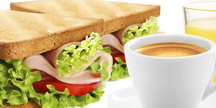 59 Kč za DVĚ kávy Henri, DVA džusy a k zakousnutí tousty se šunkou a sýrem, rozinkové šneky nebo croissanty. Bohatá snídaně či svačina pro DVA!