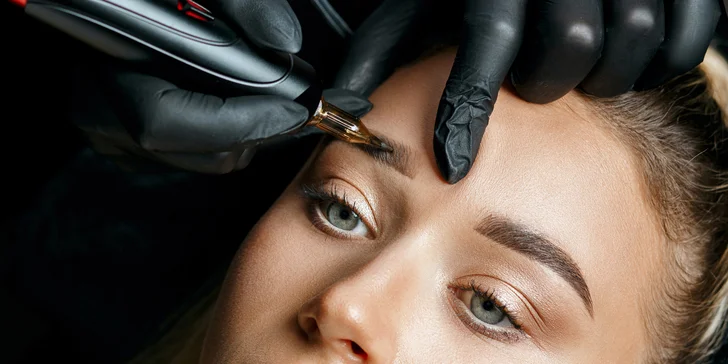 Permanentný make-up obočia Powder brows púdrovou technikou