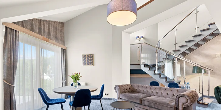 Zvolit můžete i ubytování v dvoupodlažním apartmánu. 