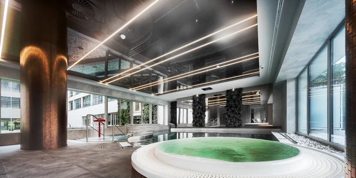 Ve wellness si užijete bazén, vířivku i sauny.
