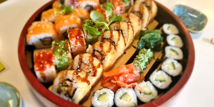 Nebude chybět zázvor, wakame i wasabi.