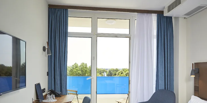 Apartmány mají i balkon či terasu a kuchyňku. 