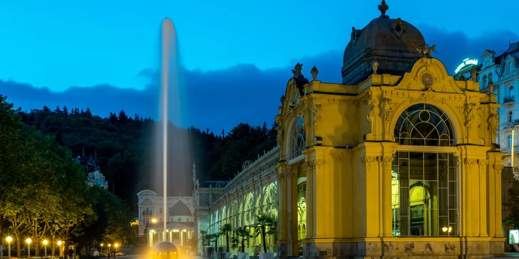 V mariánských lázních si užijete odpočinek, léčebné procedury i procházky po kolonádě.