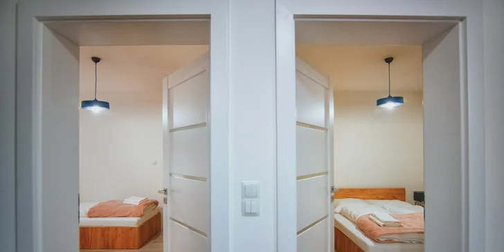Dohromady se v apartmánu vyspí až 7 hostů.