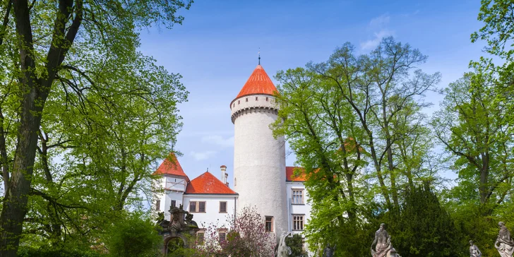 Všichni dostanete vstupenku na prohlídku zámku Konopiště. 
