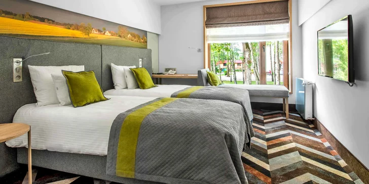 Bydlet budete ve 4* hotelu Anders na břehu jezera Szeląg Mały.