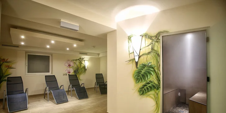Čeká tu na vás bude také příjemný wellness, kam máte neomezený vstup. 