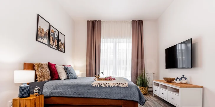 Každý apartmán má buď balkon, nebo vlastní terasu v přízemí, což oceníte hlavně při ranní kávě. 