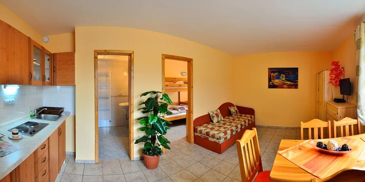 Apartmány sú vyhrievané komfortným podlahovým kúrením.