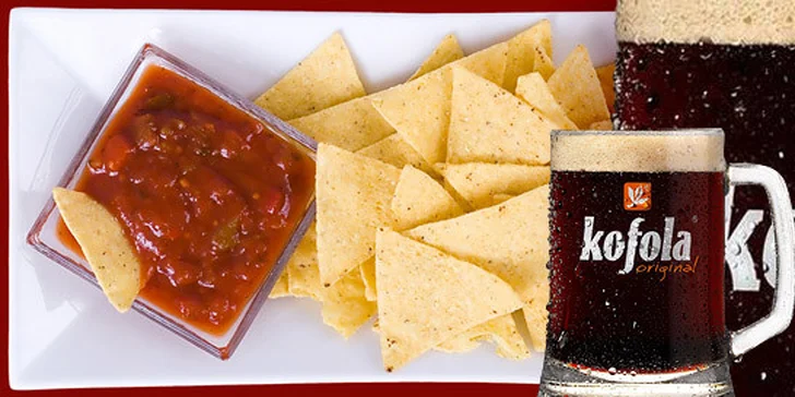 1,99 Eur za 2 veľké ORIGINÁL Kofoly a k nej skvelé mexické nachos so salsa omáčkou. Vybehnite si na kofolku a nachos do centra Bratislavy so zľavou 61%.