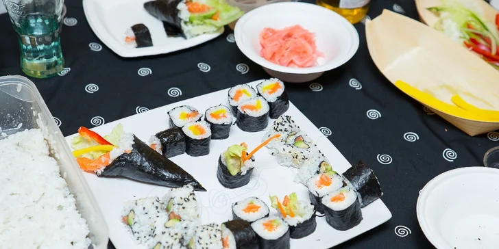 Naučíte se celkem pět typů sushi v různých obměnách. 