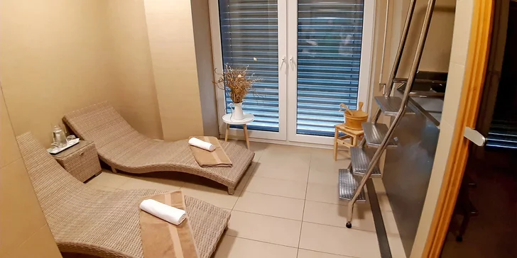 Sauna v moderním wellness centru Landek bude jenom vaše na 60 nebo 120 minut.