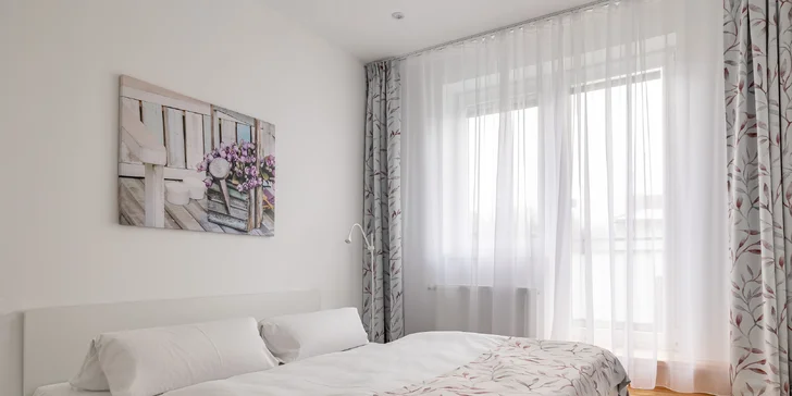 Některé apartmány nabídnou také terasu či balkón. (Apartmán č.4)
