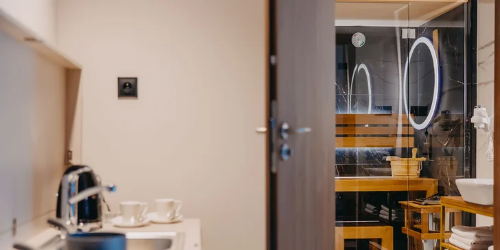 Môžete si tiež zvoliť apartmán s privátnou saunou.