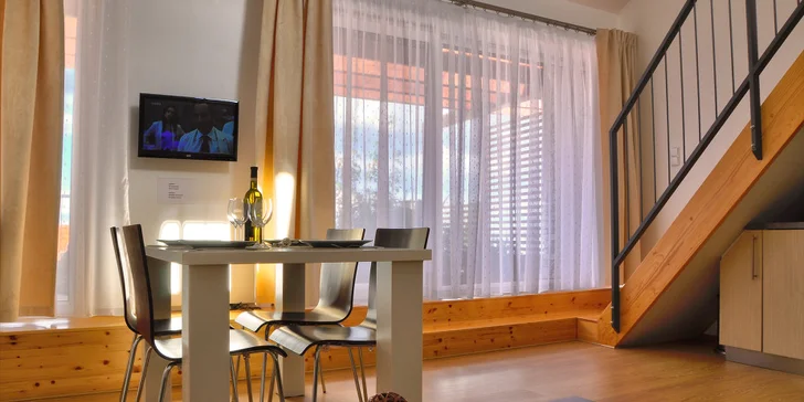 Apartmány jsou moderně a funkčně vybaveny.