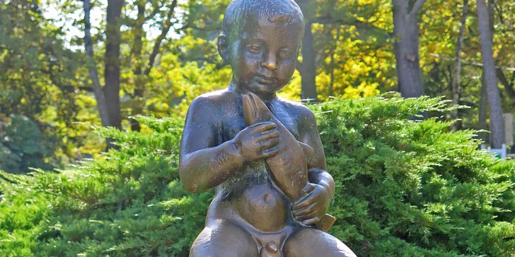 Začnete u sochy Františka – nejznámějšího symbolu Františkových Lázní. 
