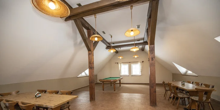 Dospělí si mohou zahrát billiard. 