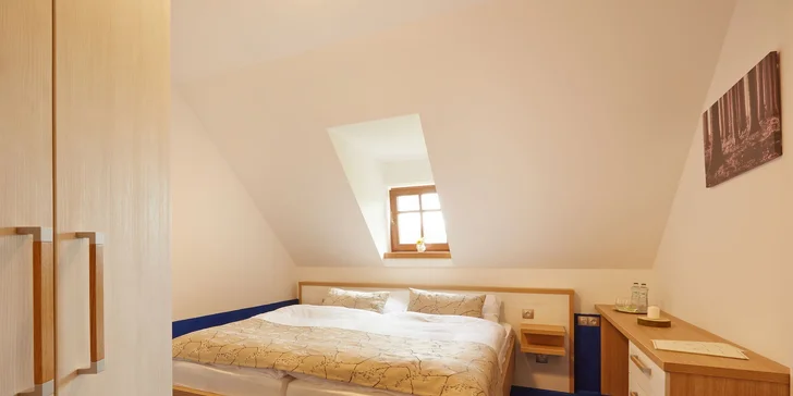 V apartmá i pokoji je také lednice.