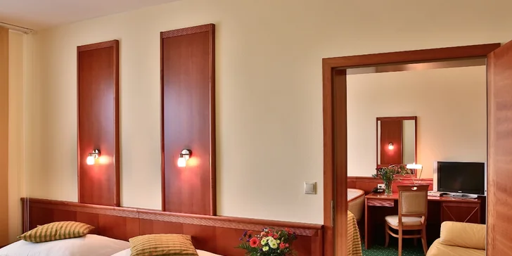 Rodinné apartmány mají kromě ložnice i obývací pokoj. 