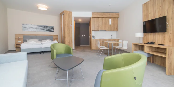 Apartmány jsou určené pro 2 až 4 osoby.
