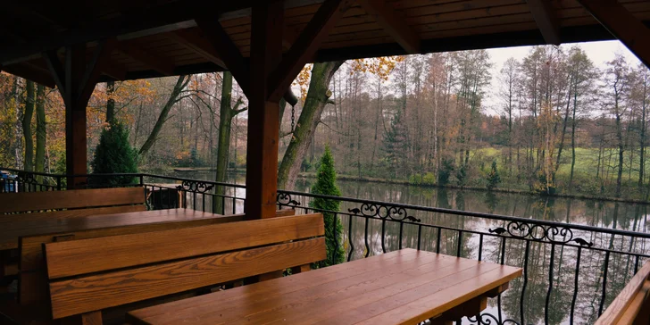 Restaurace se nachází přímo u rybníka, takže budete mít krásný výhled. 