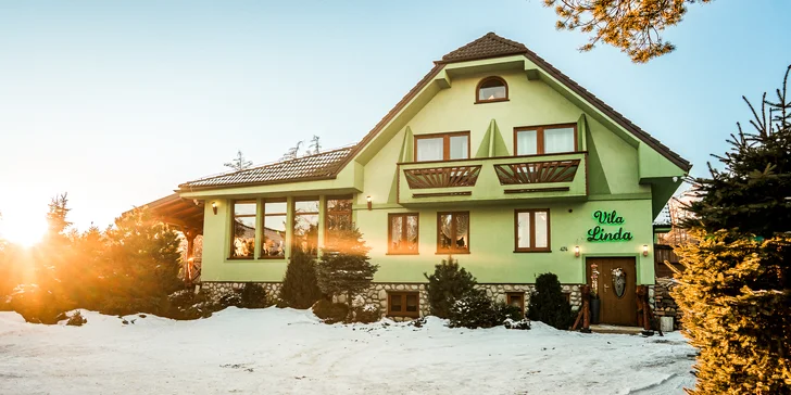 Rodinný penzión pod štítmi Vysokých Tatier: polpenzia aj wellness pod holým nebom