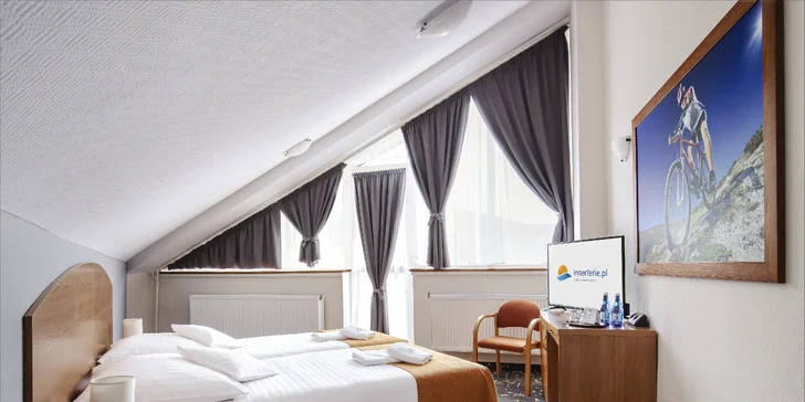 Připravený pro vás moderní dvoulůžkový pokoj (zvolit můžete pokoj s jednou nebo dvěma přistýlkami).