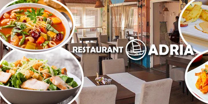 Otevřený voucher na jídlo v restauraci Adria