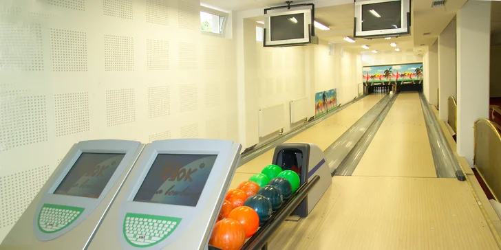 Při pobytu od 5 nocí máte zdarma hodinu bowlingu.