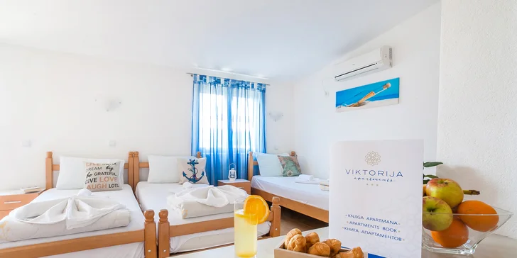 Hlavu zložíte v plne vybavených Viktorija apartments v obci Buljarica.