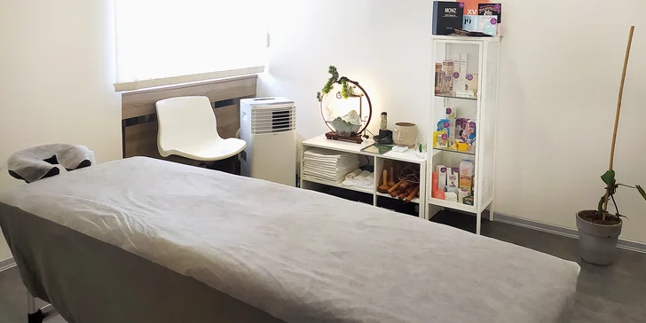 Salon je zařízen v jednoduchém elegantním stylu. 