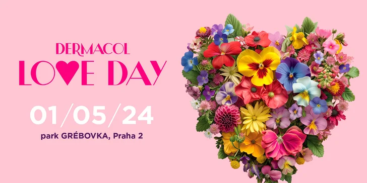 DERMACOL LOVE DAY: zábava a plná dárková taška, kosmetika i nůžky Fiskars