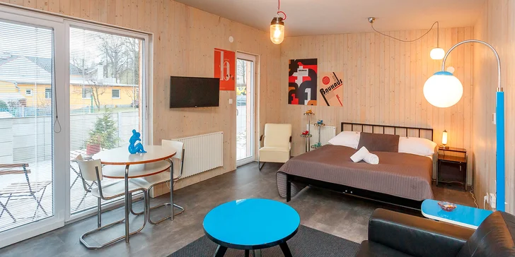 Všetky apartmány sú moderné a priestranné.