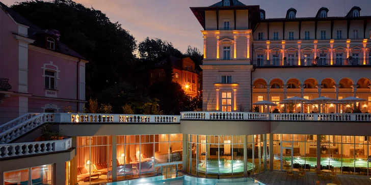 Luxusní 5* hotel v Mariánkách: polopenze či plná penze, neomezeně sauny a bazény i koupel