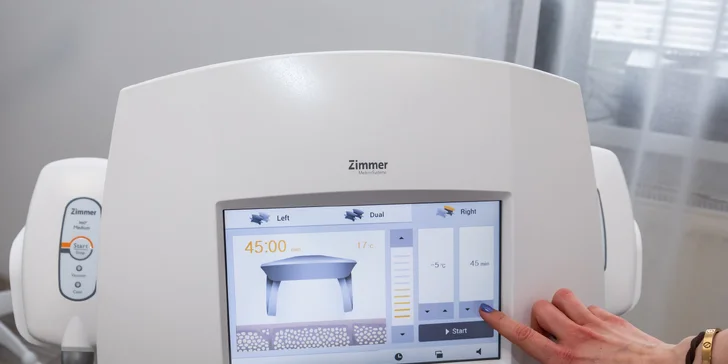 Prístroj Cryolipolysis™ – Z Lipo kontroluje teplotu a udržiava ju v bezpečných medziach