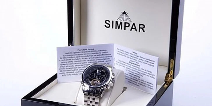 Exkluzivní cena 990 Kč za automatické hodinky SIMPAR v hodnotě 5 990 Kč