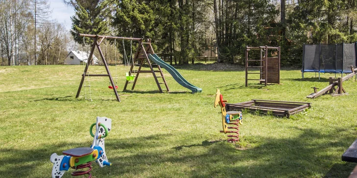  Lipno nabízí skvělé vyžití i pro rodiny s dětmi - nenechávejte je tedy doma .Součástí hotelu je i zahrada s dětským hřištěm.