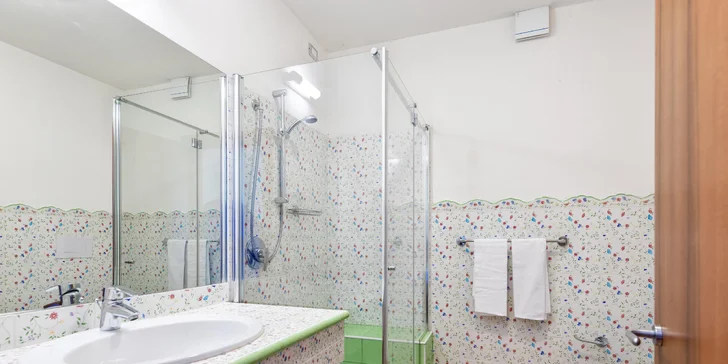 Samozrejmosťou je vlastná kúpeľňa so sprchovacím kútom a WC.