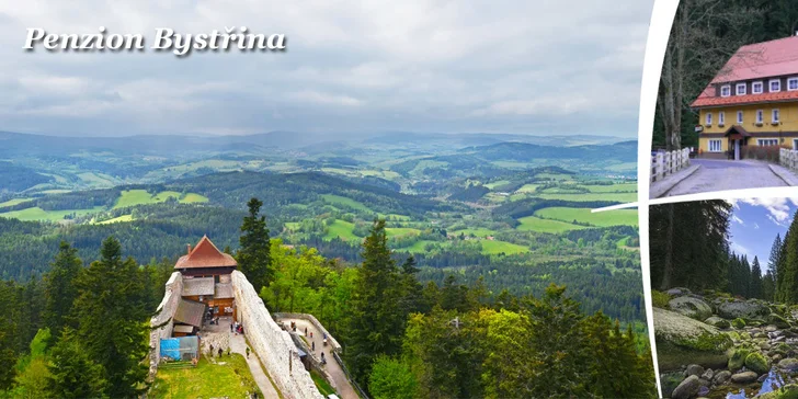 Letní 4denní pobyt na Šumavě pro 2 osoby s polopenzí