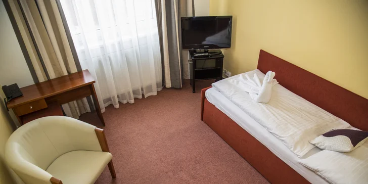 V pokoji bude dostatek prostoru pro odpočinek po výletech.