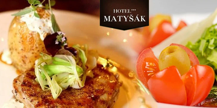 Gurmánske 3-chodové menu pre DVOCH s fľašou prestížneho značkového vína v reštaurácii MATYŠÁK.