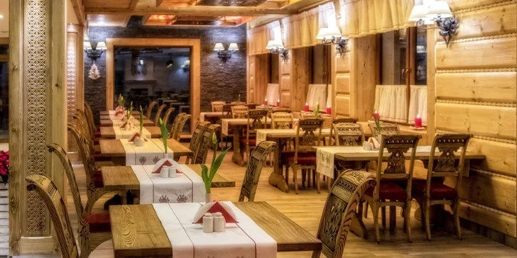 V restauraci na vás dýchne horská atmosféra. 