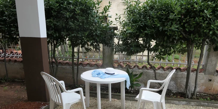 K apartmánu patří balkon, využívat můžete i zahradu. 
