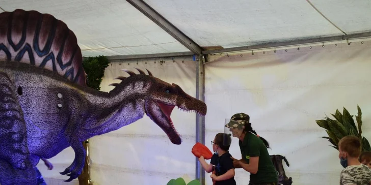 Můžete si nakrmit T-Rexe nebo se nechat očichat stegosaurem. 